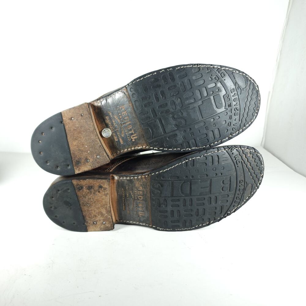 Bed Stu Protege Men's US8 Brown Leather Distressed Cap Toe Trek Combat Boots - Picture 9 of 16